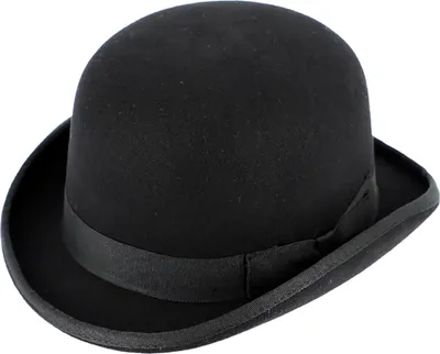 Produktbild von Fiebig Wollfilzhut Bowler mit weißem Innenfutter Schwarz Gr. 59