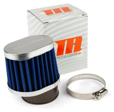 Produktbild von MOTOFORCE RACING Kegelversatz-Luftfilter D.50 PWK/VHST 19-30 blau Alu
