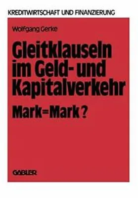 Produktbild von Gleitklauseln im Geld- und Kapitalverkehr