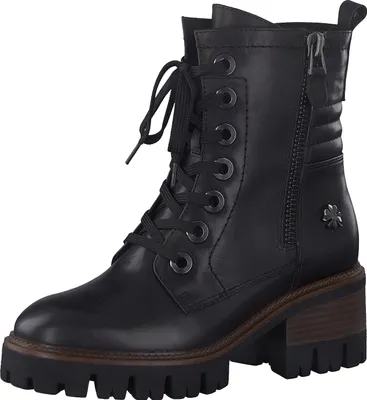 Produktbild von MARCO TOZZI Damen Stiefeletten Schnürboots Leder 2-85211-27, Größe:39 EU, Farbe:Schwarz