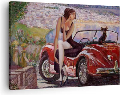 Produktbild von Bild auf Leinwand - Leinwandbild - frau modern - 70x50cm - Wand Bild - Wanddeko - Wandbilder - Leinwanddruck - Bilder - Kunstdruck - Wanddekoration - Leinwand bilder - Wandkunst - AA70x50-3468