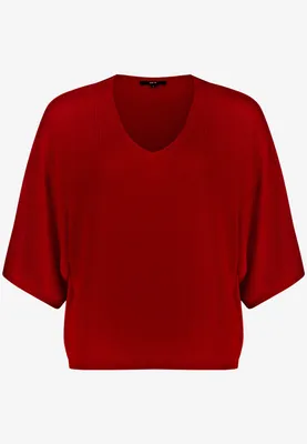 Produktbild von Kurzarmpullover mit V-Ausschnitt