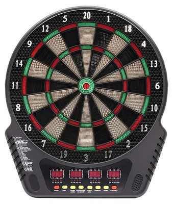 Image de Jeu de fléchettes électronique, 27 modes de jeu, pour jusqu'à 16 joueurs, noir