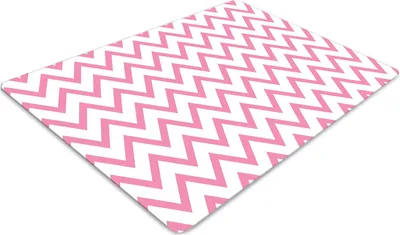 Produktbild von Stuhlunterlage Bürostuhlunterlage 120 cm x 90 cm Bodenmatte Bürostuhlunterlage - Rosa Zickzacks.