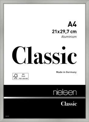 Produktbild von nielsen Aluminium Bilderrahmen Classic, 21x29,7 cm (A4), Silber Matt