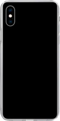 Produktbild von MuchoWow® Handyhülle Schutzhülle Hülle für Telefoonhoesje iPhone Xs Schwarz - Einfarbig Silikon Softcase Handy Hülle - Handytasche
