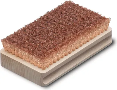 Immagine prodotto di Lessmann Handbürste 11x18 reihig, aus Bronzematerial, Bürstenkörper Buchenholz