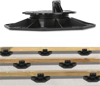 Image de 20 supports de terrasse réglables en hauteur - 18-30 mm - Supports pour pelouse - Adaptés au soutènement du sol - Réglables en hauteur - Adaptés au WPC, à la pierre et aux treillis