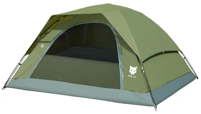 Obrázek produktu pro Stanovací stan, vodotěsný, snadná instalace, armádní zelená, pro 4 osoby