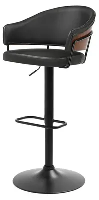 Produktbild von Verstellbarer Barhocker MIRTA – Graphit/Walnuss/Schwarz