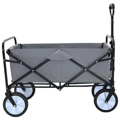 Immagine prodotto di vidaXL Carrello pieghevole per la spesa con freno, grigio, 94 x 53 x 99 cm