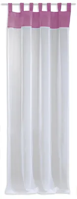 Produktbild von Voile Dekoschal transparent Christal 140x245cm Schlaufen beere