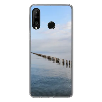 Produktbild von MuchoWow® Handyhülle Schutzhülle Hülle für Huawei P30 Lite Nordsee - Wolken - Wasser Silikon Softcase Handy Hülle - Handyhülle