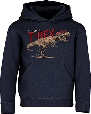 Zdjęcie produktu dla Sweter dziecięcy z kapturem dinozaur t rex dla chłopca rozmiar 152