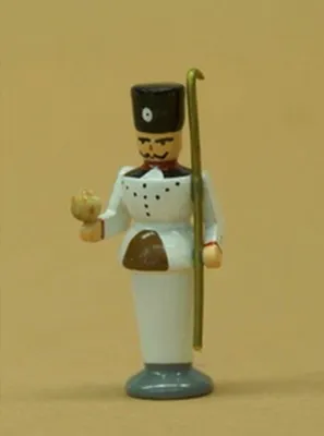 Produktbild von Holzfigur Bergmann Saigerhüttenarbeiter weiß Höhe 3,5cm NEU