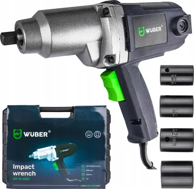 Zdjęcie produktu dla KLUCZ UDAROWY ELEKTRYCZNY do KÓŁ 1/2 800Nm 2200W DUŻA MOC 4 Nasadki Zestaw
