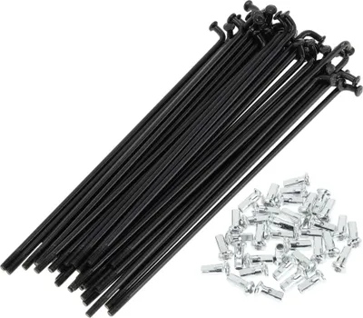Produktbild von 1 Satz Universelle Fahrradspeichen 12G 130mm Länge Fahrradradspeichen Nippel Schwarz Kohlenstoffstahl
