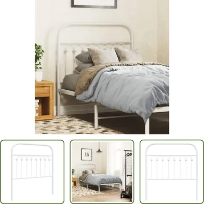 Immagine prodotto di The Living Store Testiera in metallo bianco 90 cm