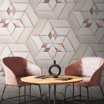 Productafbeelding van Profhome 391782-GU Fotobehang geometrisch glanzend wit crèmewit 1,59 m x 2,8 m