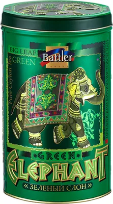 Produktbild von BATTLER Grüner Ceylon Tee Green Elephant lose 100g Metalldose Grüntee Sri Lanka