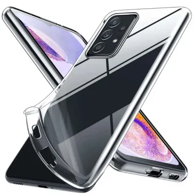 Produktbild von Smartphonica Handytasche geeignet für Samsung Galaxy A23 Transparentes Silikon - Transluzentes klares Case Back Cover