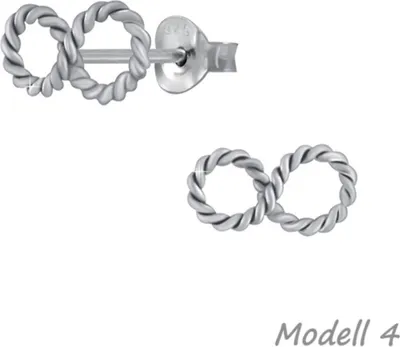 Produktbild von Infinity Ohrstecker: 925 Silber Ohrringe Unendlichkeit Modell 4