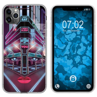 Produktbild von PhoneNatic Case kompatibel mit Apple iPhone 11 Pro Silikon-Hülle Retro Wave Cyberpunk.02 M5