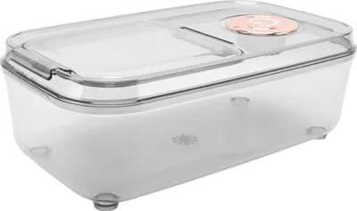 Produktbild von Transparenter Reiskorn-Vorratsbehälter, insektensicherer Lebensmitteleimerbehälter mit Messbecher und Klappdeckel