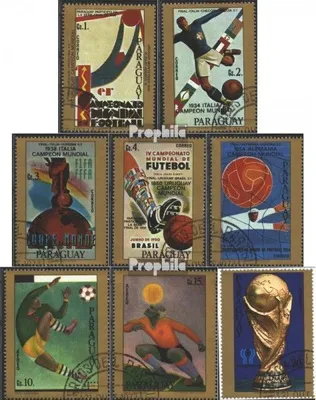 Produktbild von Briefmarken Paraguay 1977 Mi 2974-2981 (kompl.Ausg.) gestempelt Fußball-WM 1978, Argentinien