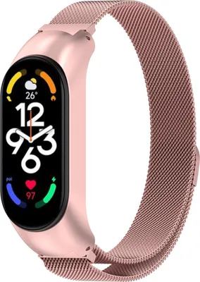 Produktbild von BStrap Milanese Armband für Xiaomi Mi Band 7, rose gold