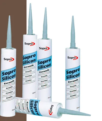 Produktbild von Sopro Silikon Keramik Fugen Fliesen 310ml Abdichtung Farbe balibraun 1 Stück