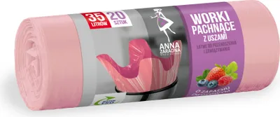 Zdjęcie produktu dla Worki Na mieci Anna Zaradna 35L - 20 Sztuk Z Uszami