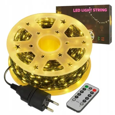 Produktbild von Weihnachtsbaumbeleuchtung für den Innen- und Außenbereich, 500 LEDs, 50 m Kabel, warmweiß, LAMP48