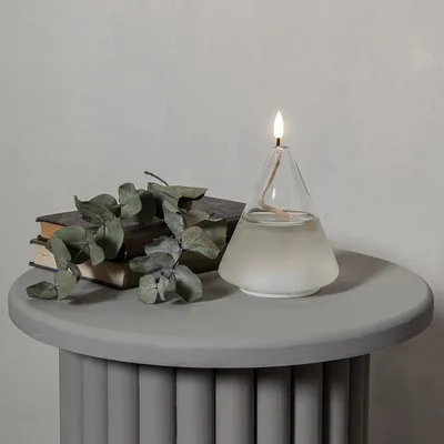 Zdjęcie produktu dla Świeca Led szklana woskowa FLAMME FLOAT 15,5cm