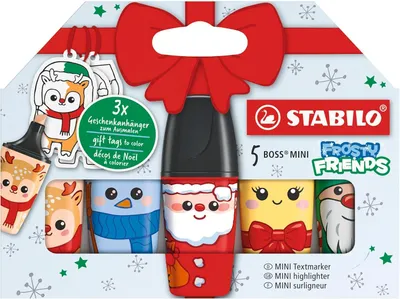 Productafbeelding van Stabilo Textmarker BOSS® MINI, set met "Frosty Friends" thema