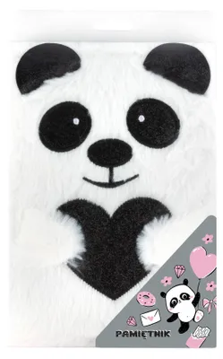Obrázok produktu pre Plyšový denník s visacím zámkom Panda Derform 226 x 156 mm
