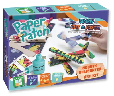 Produktbild von Decoupage-Set „Paper Patch“ – Holzhubschrauber – Strigo