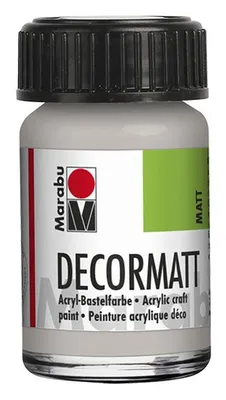 Obrázok produktu pre Marabu 1401 39 782 Decormatt akryl, metalická strieborná 782, 15 ml