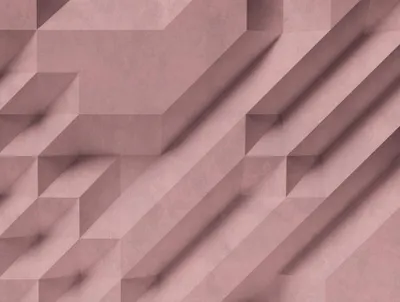Produktbild von Fototapete Vlies 38289-1 The Wall Betonoptik 3D rosa 7-tlg. 371 x 280 cm