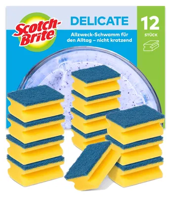 Produktbild von 3M Delicate, Blau, Gelb, Rechteckig, Handwäsche, 12 Stück(e)