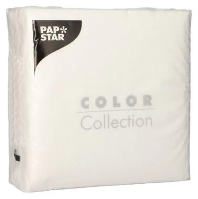 Produktbild von Papstar Servietten, 1-lagig 1/4-Falz 33 cm x 33 cm weiß, 12 x 100 Stück