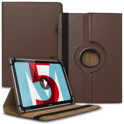 Produktbild von Schutzhülle Huawei MediaPad M5 Lite Tablet Hülle Tasche Case Cover 360° DrehbarFarbe 360 Uni:Braun
