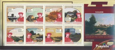 Produktbild von Briefmarken Guinea 2009 Mi 6919-6926 Kleinbogen (kompl. Ausgabe) postfrisch Gemälde von Charles-Francois Daubigny