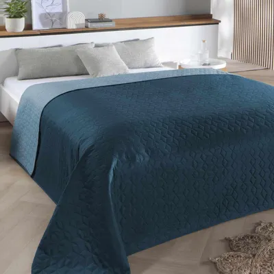 Produktbild von Tagesdecke Bettüberwurf Steppdecke - Einfarbig - 220 x 240 cm - Blau
