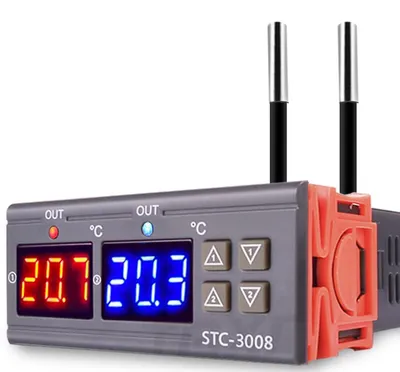 Productafbeelding van DC 12V Digitale Temperatuurregelaar met Dubbel Display en NTC-Sensoren