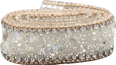 Obrázok produktu pre 2,5 cm DIY Diamond Mesh Wrap Roll Kristall Strasskettenverkleidungsbanddekoration (#01)
