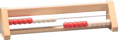 Produktbild von Wissner® aktiv lernen Lernspielzeug Rechenrahmen rot/weiß 20er Zahlenraum, RE-Wood® Abakus Rechenschieber Zählrahmen