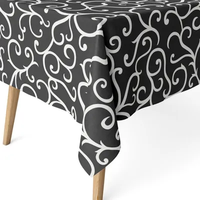 Tischdecke, rechteckig, 100x140 cm, schwarz, fleckabweisend