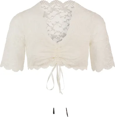 Produktbild von Nina von C. Dirndl Bluse halbarm Spitze floral Champagner