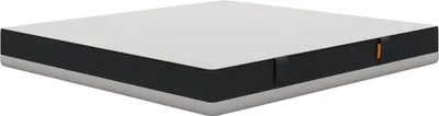 A mattress is shown from a diagonal angle on a white background.